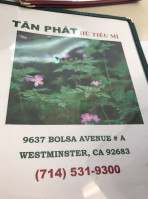 Tan Phat Food To Go menu