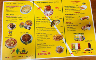 Tienda Santa Fe menu