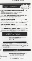 Great Wraps menu