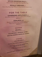 Blossom Cocktail Lounge menu