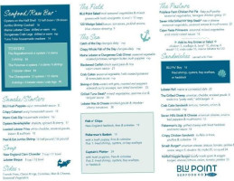 Blu Point Seafood Co menu