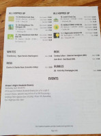 Toggle's Bottle Shop menu