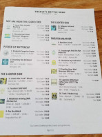 Toggle's Bottle Shop menu