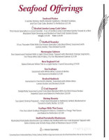 Fireside Lounge menu