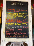 Pinches Tacos menu