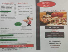 Dino's Pizza menu