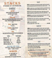 Stacks Foods Catering menu