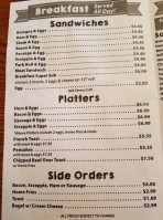 Johnny's Sub Shop menu