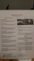 Cardinal Spirits Distillery And menu