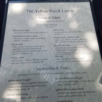 Yellow Porch menu