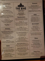 The Bine Beer Food menu