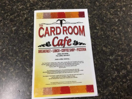 The Card Room Cafe menu