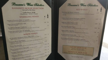 Bassano Del Grappa Italian Pizzeria menu