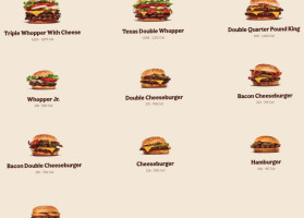 Burger King menu