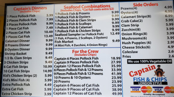 Captain Fish Chips menu