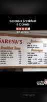Serena's Breakfast Donut Shop menu