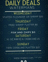Waterman's Seafood Co. menu