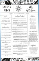 Micky Fins Grill menu