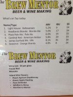 Winking Lizard Mentor menu