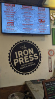 The Iron Press menu