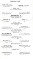 El Mesquite Mexican Grill menu