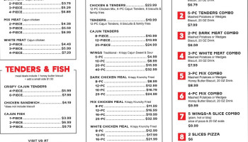 Maverick's Bistro Krispy Krunchy Chicken Girard menu