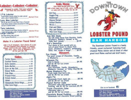 The Downtown Lobster Pound menu