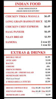 Chef Express menu