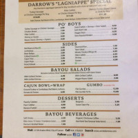 Darrow's New Orleans Grill menu