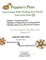 Peppino's Pizza menu