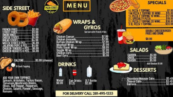 Pizza Street Cafe menu