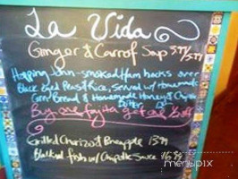 La Vida Mexican And Caribbean menu