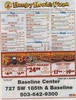 Hungry Howie's Pizza menu