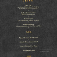 Antica Italian menu