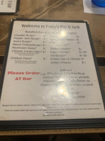 Fishy's Grill menu