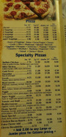 Jimmy's Pizza menu