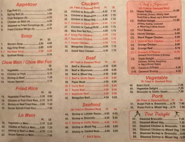 Spring Garden menu