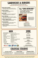 Uno Chicago Grill menu