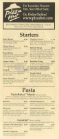 Barley Jack's Pizza menu