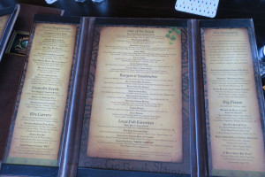 Paddy's Irish Pub menu
