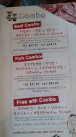 Baekjeong Buena Park menu