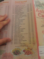 Asian Cafe menu