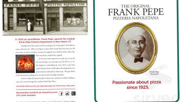 Frank Pepe Pizzeria Napoletana menu