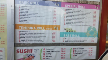 Yummy Sushi menu