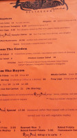 Riverbend On Caddo Lake menu