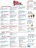 Penn Station East Coast Subs menu
