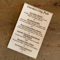 Garden City Pub menu