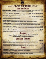 Cattle Drive Steakhouse menu