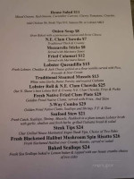 Salt Water Grille Pub menu