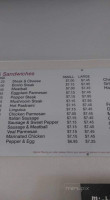 Mariana's Cafe Subs menu